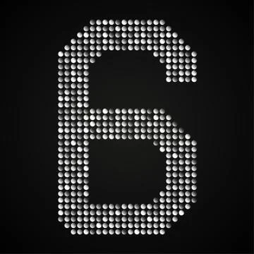 Silver sequins sings. Sequins alphabet. Eps 10. Stock Illustration
