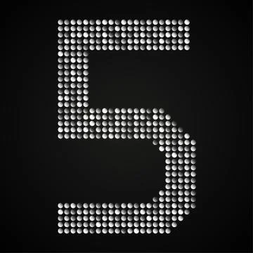 Silver sequins sings. Sequins alphabet. Eps 10. Stock Illustration