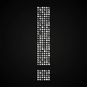 Silver sequins sings. Sequins alphabet. Eps 10. Stock Illustration