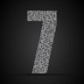 Silver sequins sings. Sequins alphabet. Eps 10. Stock Illustration