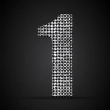 Silver sequins sings. Sequins alphabet. Eps 10. Illustrazione stock