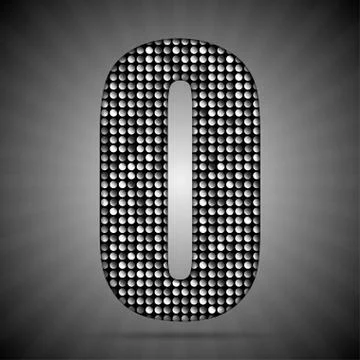 Silver sequins sings. Sequins alphabet. Eps 10. Stock Illustration