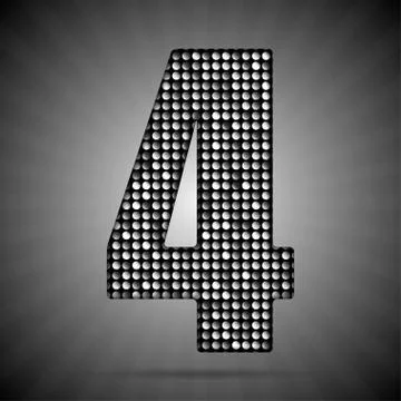 Silver sequins sings. Sequins alphabet. Eps 10. Stock Illustration