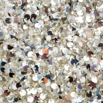 Silver sequins texture Stock Photos