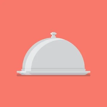 Silver serving tray Stock Illustration