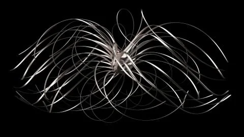 Silver shape. 3d illustration, 3d rendering. Stock-Illustration