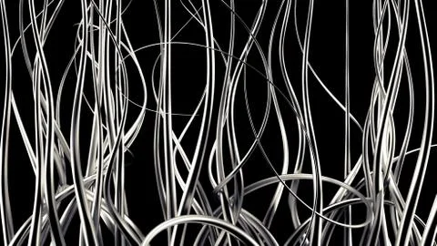 Silver shape. 3d illustration, 3d rendering. Stock Illustration