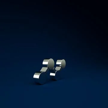 Silver Share icon isolated on blue background. Sharing, communication pictogr Stock Illustration