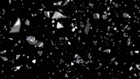 The silver shatters illustration Stock Footage 74146396
