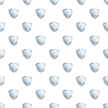 Silver shield pattern creating security and cyber protection background Stockillustratie