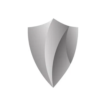 Silver shield Protection Logo Vector Design Element Stock Illustration