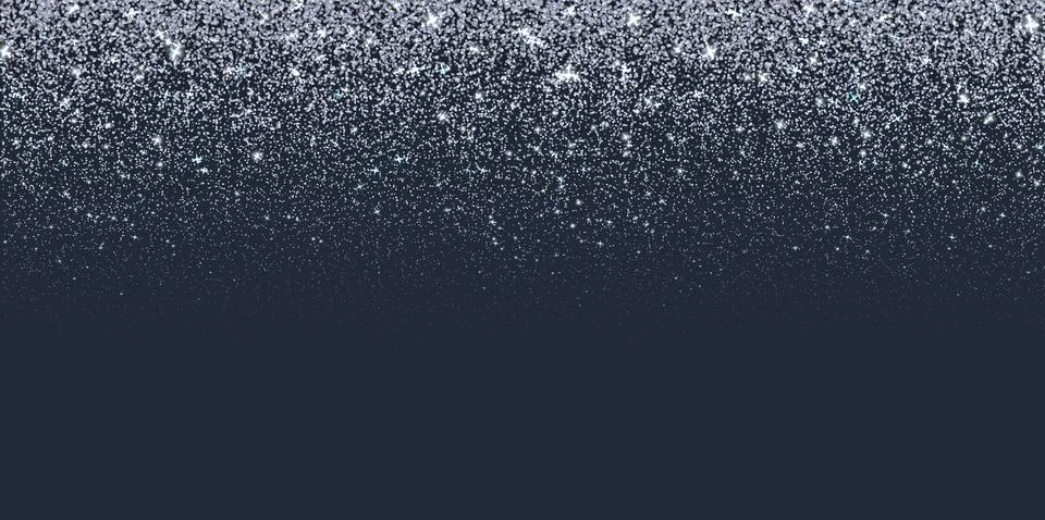 Silver shiny dust spray effect and glitter star 스톡 일러스트