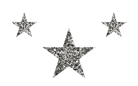 Silver shiny stars. Stock Illustration