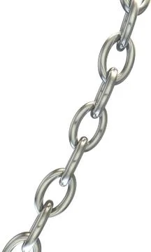 Silver ship&amp;#39;s chain on an isolated background Illustrazione stock