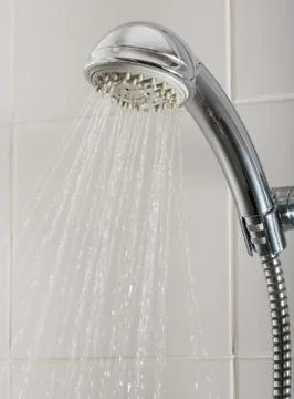 Silver shower head Stock Photos