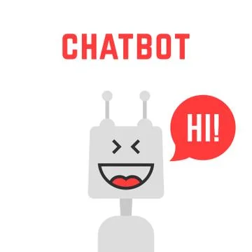 Silver simple chatbot robot like assistant Stock Illustration