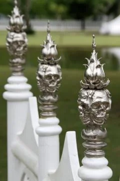 Silver skull Stock Photos