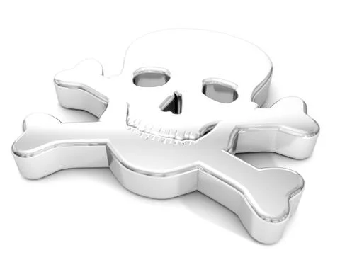 Silver skull symbol Stock Illustration