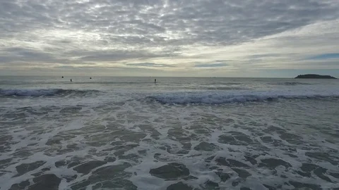 Silver the sky and water Stock Footage 73283530