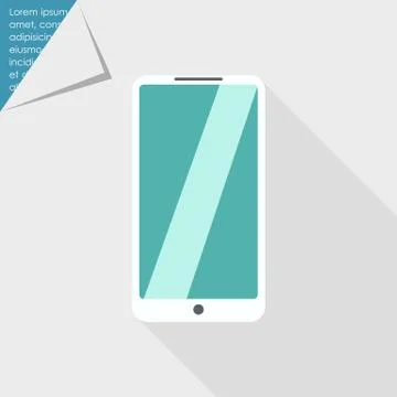 Silver smartphone Illustrazione stock