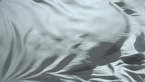 Silver smooth silk develops in the wind 스톡 동영상 97834281