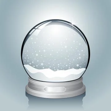 Silver Snow Globe Stock Illustration