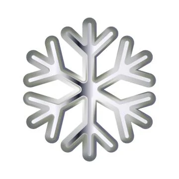 Silver snowflake. Volumetric moderate lighting on a dark background. Stock Illustration