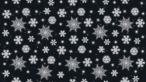 Silver snowflakes on the black background Stock Footage 121837670
