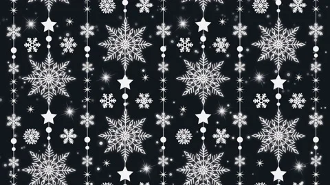 Silver snowflakes on the black background Stock Footage 121879872