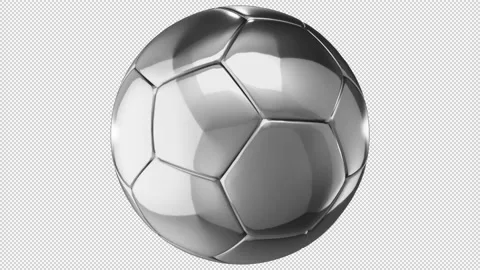 Silver Soccer Ball Video stock 138446718