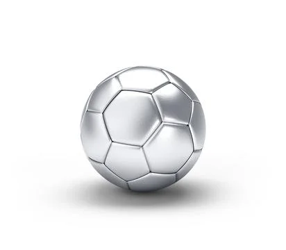 Silver soccer ball Stock Illustration