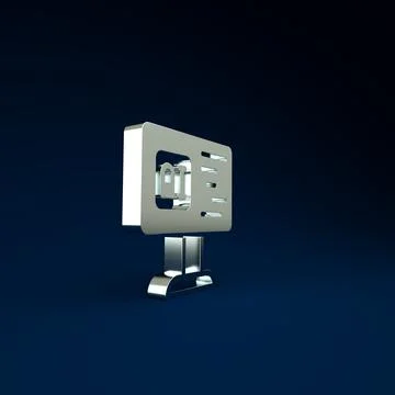 Silver Software, web developer programming code icon isolated on blue backgro Illustrazione stock