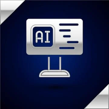 Silver Software, web developer programming code icon isolated on dark blue ba Illustrazione stock