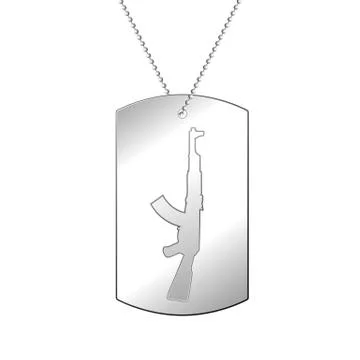 Silver soldier badge Stock Illustration