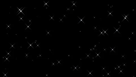 Silver sparkling particles and shimmering stars overlay on black background Stock Footage 339081128