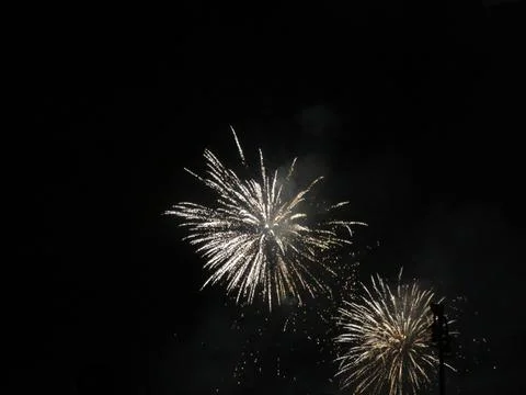 Silver sparks firework Stock Photos