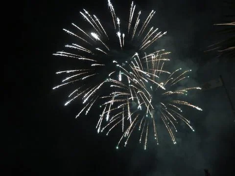 Silver sparks firework Stock Photos
