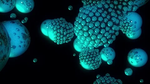 Silver spheres connection Stock Footage 82761200