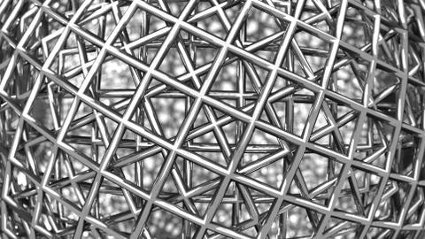 Silver spherical frame. Stock Illustration