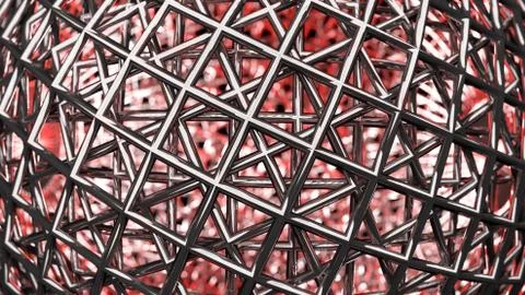 Silver spherical frame. Stock Illustration