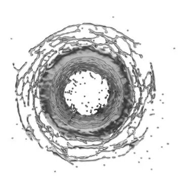 Silver splash radial 3d rendering 3d illustration Stock Illustration