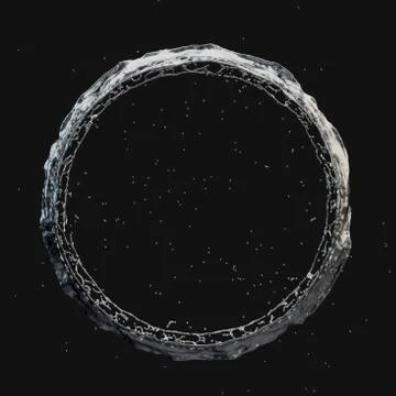 Silver splash radial 3d rendering 3d illustration Stock Illustration