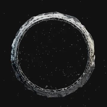 Silver splash radial 3d rendering 3d illustration Stock Illustration