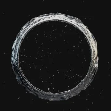 Silver splash radial 3d rendering 3d illustration Stock Illustration
