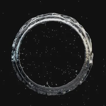 Silver splash radial 3d rendering 3d illustration Stock Illustration