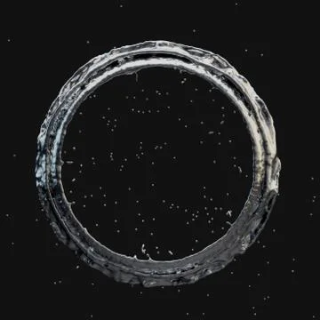 Silver splash radial 3d rendering 3d illustration Stock Illustration