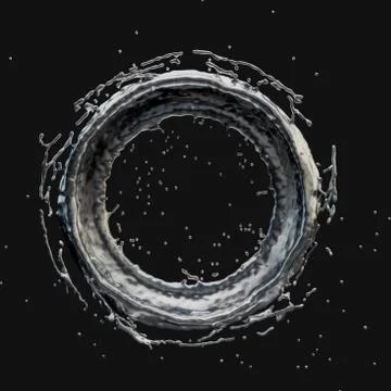 Silver splash radial 3d rendering 3d illustration Stockillustratie