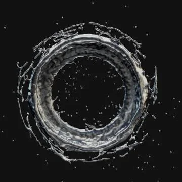 Silver splash radial 3d rendering 3d illustration Stock Illustration