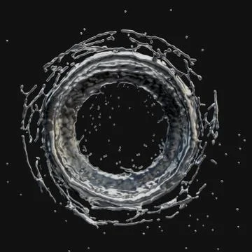 Silver splash radial 3d rendering 3d illustration Stock Illustration