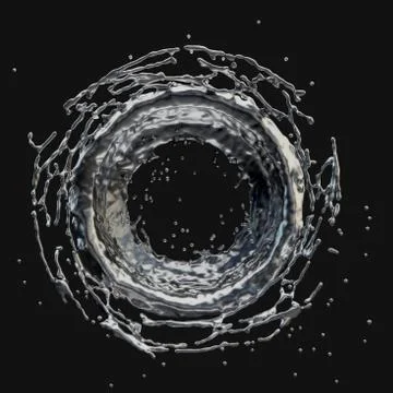 Silver splash radial 3d rendering 3d illustration Stockillustratie